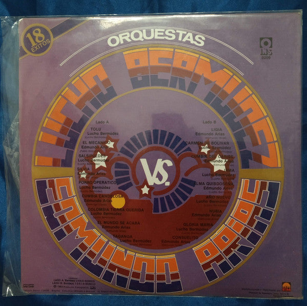 Lucho Bermudez Y Su Orquesta, Edmundo Arias Y Su Orquesta : 18 Exitos Orquestas Lucho Bermudez Vs Edmundo Arias (LP, Comp)