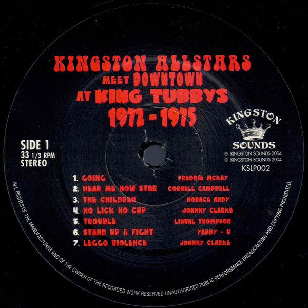 Various : Kingston Allstars Meet Downtown At King Tubby's 1972-1975 (LP, Comp)