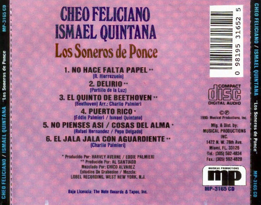 Cheo Feliciano, Ismael Quintana - Los Soneros De Ponce vinyl record, CD (Near Mint (NM or M-)) | Lulo Records