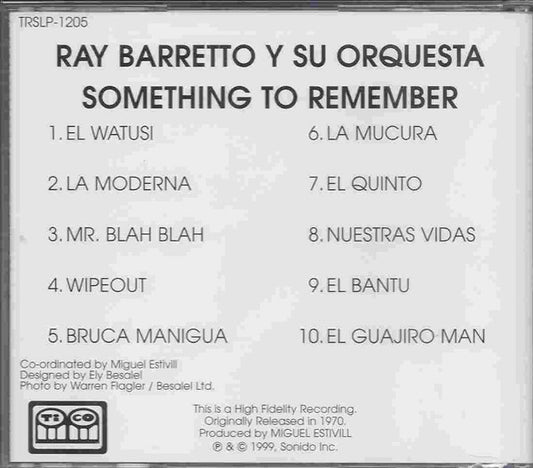 Ray Barretto - Something To Remember vinyl record, CD (Near Mint (NM or M-)) | Lulo Records