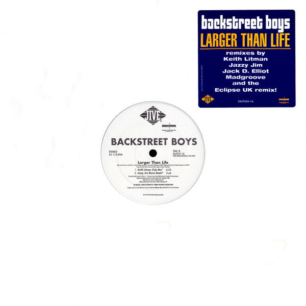Backstreet Boys : Larger Than Life (2x12", Promo)