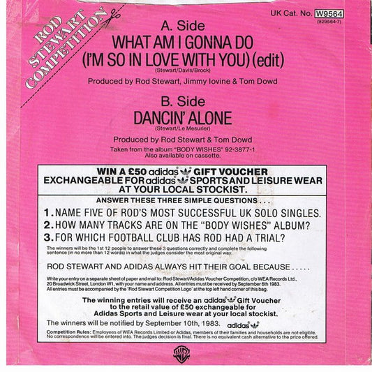 Rod Stewart - What Am I Gonna Do (I'm So In Love With You) vinyl record, 7" (Near Mint (NM or M-)) | Lulo Records