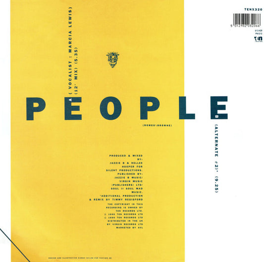 Soul II Soul - People vinyl record, 12" (Very Good Plus (VG+)) | Lulo Records
