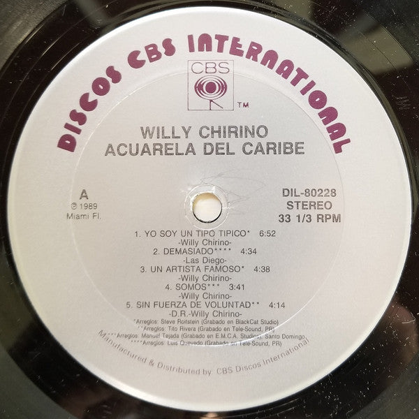 Willy Chirino : Acuarela Del Caribe (LP, Album)