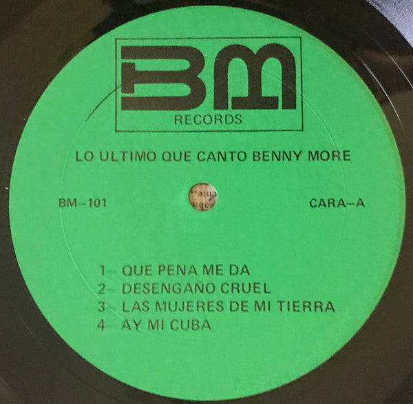 Beny Moré : Lo Último Que Cantó Benny Moré (LP, Album)