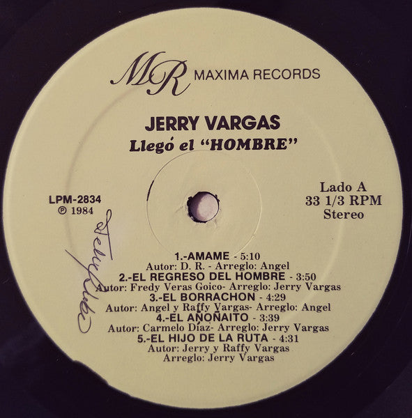 Jerry Vargas : Llego El Hombre (LP, Album)