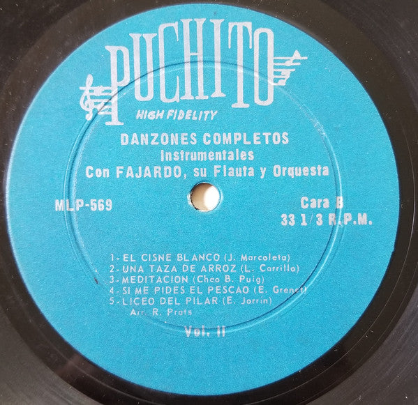 Jose Fajardo And His Orchestra : Danzones Completos Para Bailar - Volumen II (LP, Album, Mono, Hig)