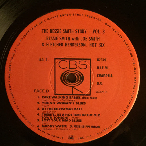 Bessie Smith with Joe Smith (3) & Fletcher Henderson's Hot Six* : The Bessie Smith Story - Vol.3 (LP, Comp, Mono)