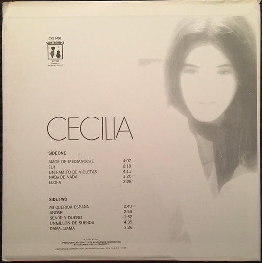 Cecilia (5) : Amor De Medianoche (LP, Comp)
