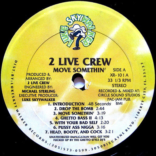 The 2 Live Crew : Move Somthin' (LP, Album)
