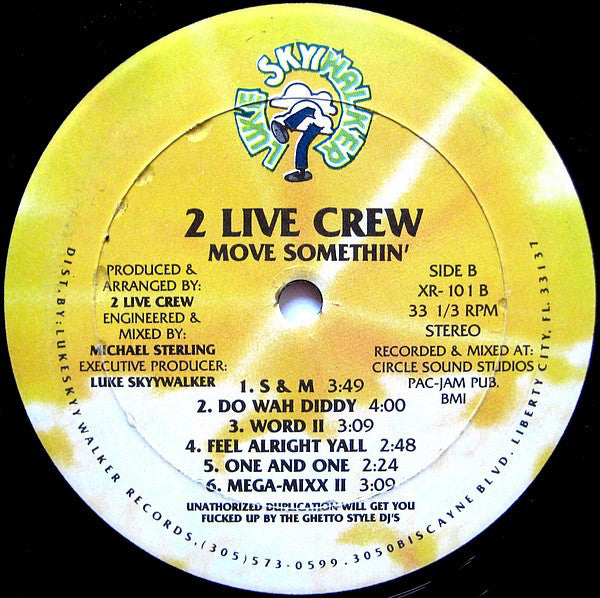 The 2 Live Crew : Move Somthin' (LP, Album)