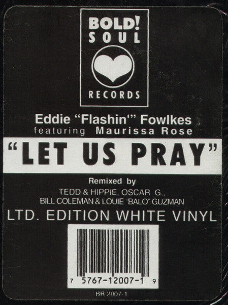 Eddie Fowlkes Featuring Maurissa Rose : Let Us Pray (12", Ltd, Whi)