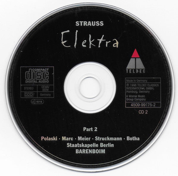 Richard Strauss - Deborah Polaski · Waltraud Meier · Alessandra Marc · Johan Botha · Falk Struckmann · Chor Der Staatsoper Berlin · Staatskapelle Berlin · Daniel Barenboim : Elektra (2xCD, Album)