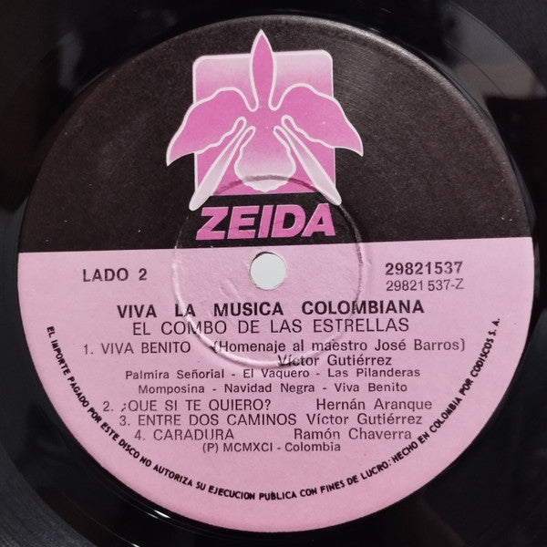 El Combo De Las Estrellas Canta: Fernando Gonzalez (6) : Viva La Música Colombiana (LP, Album)