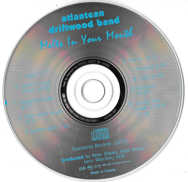 Atlantean Driftwood Band : Melts In Your Mouth (CD, Album)
