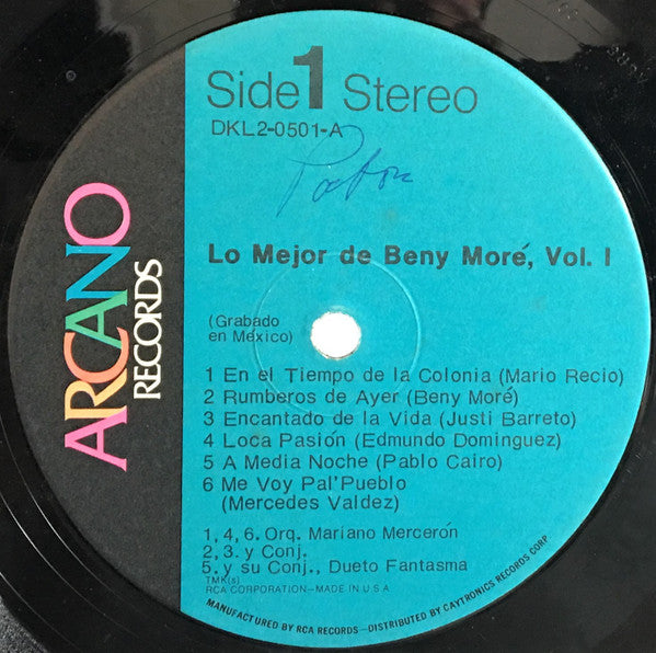 Beny Moré : Lo Mejor De Beny Moré Vol. 1 (2xLP, Album, Comp, Gat)