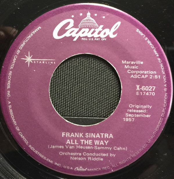 Frank Sinatra : High Hopes / All The Way (7", Single)