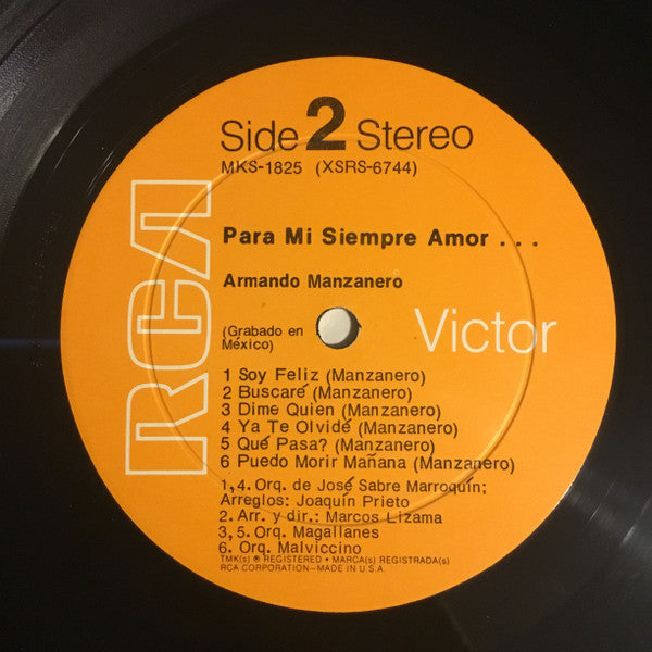 Armando Manzanero : Para Mi Siempre Amor... (LP, Album)