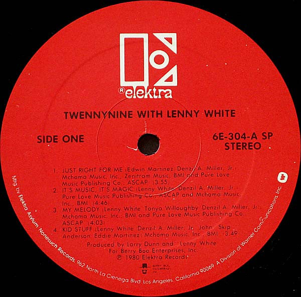 Twennynine With Lenny White : Twennynine With Lenny White (LP, Album, SP )