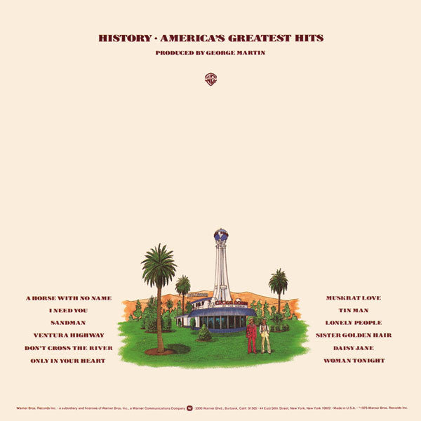 America (2) : History - America's Greatest Hits (LP, Comp)