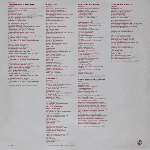 America (2) : History - America's Greatest Hits (LP, Comp)