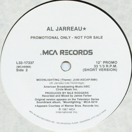 Al Jarreau : Moonlighting (Theme) (12", Promo)