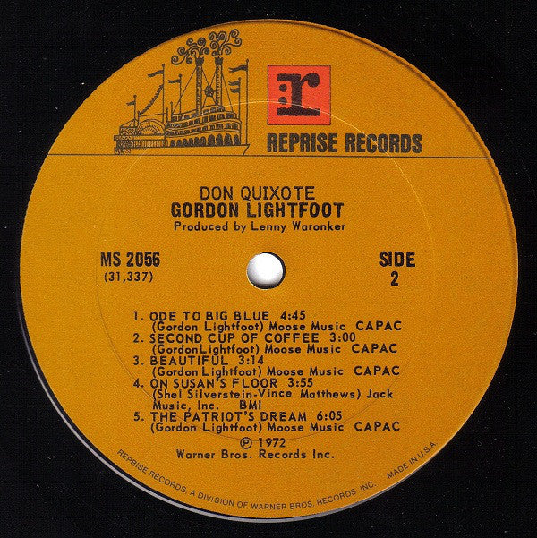 Gordon Lightfoot : Don Quixote (LP, Album, Pit)