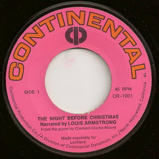 Louis Armstrong : The Night Before Christmas (7", Jac)