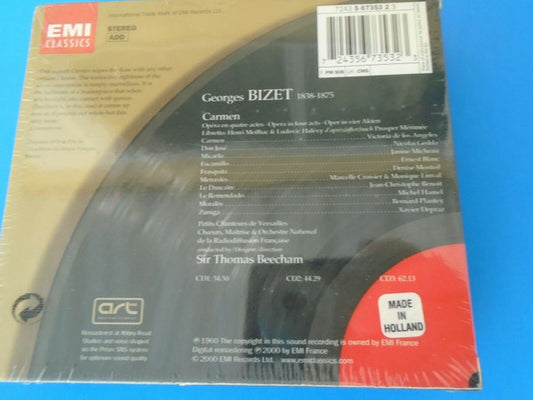 Georges Bizet / Victoria De Los Angeles • Nicolai Gedda • Janine Micheau • Ernest Blanc • Choeurs de la R.T.F. & Orchestre National De La R.T.F. • Sir Thomas Beecham - Carmen vinyl record, 3xCD (Near Mint (NM or M-)) | Lulo Records