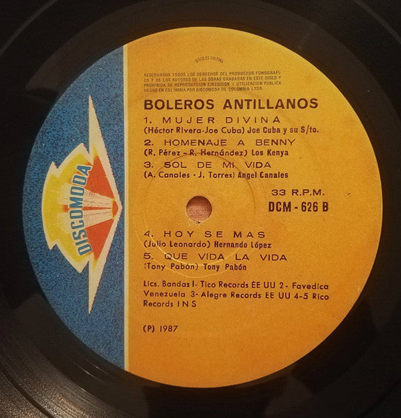 Various : Boleros Antillanos (LP, Comp)