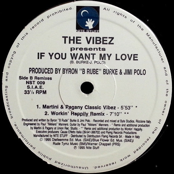 The Vibez : If You Want My Love (12")