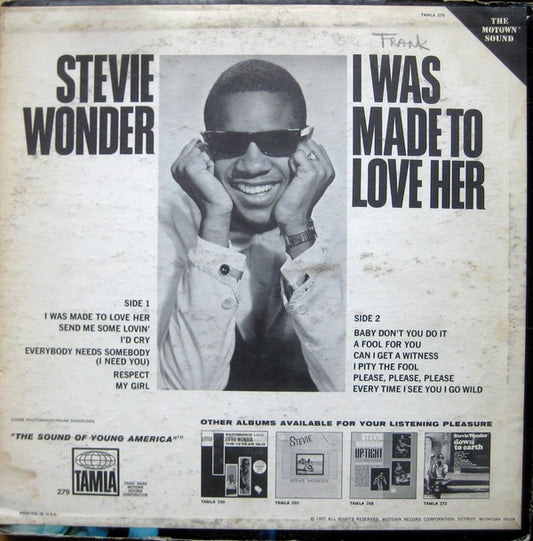 Stevie Wonder - I Was Made To Love Her vinyl record, LP (Very Good (VG)) | Lulo Records