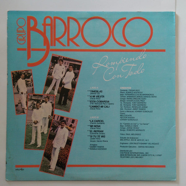 Conjunto Barroco : Rompiendo Con Todo (LP)