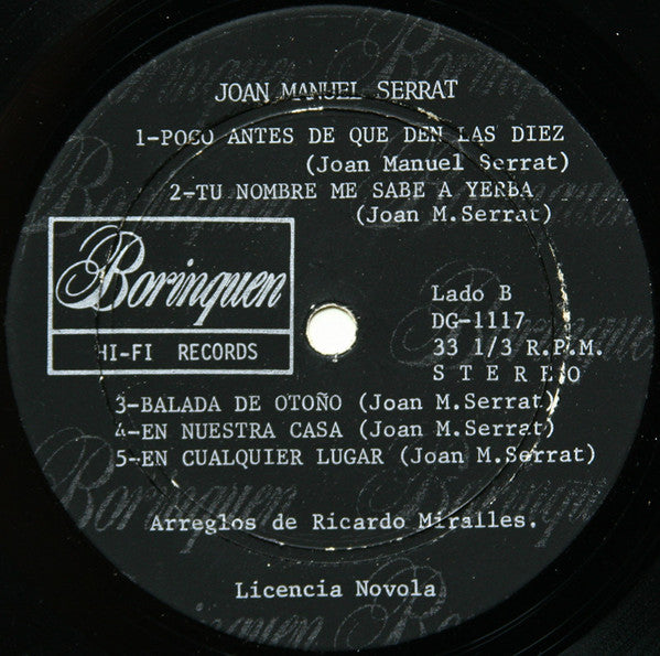 Joan Manuel Serrat : Joan Manuel Serrat (LP, Album)
