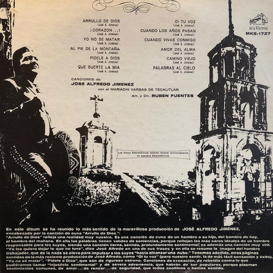 José Alfredo Jiménez : Arrullo De Dios (LP)