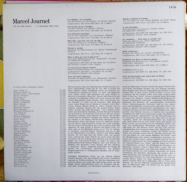 Marcel Journet : Marcel Journet (LP, Comp)