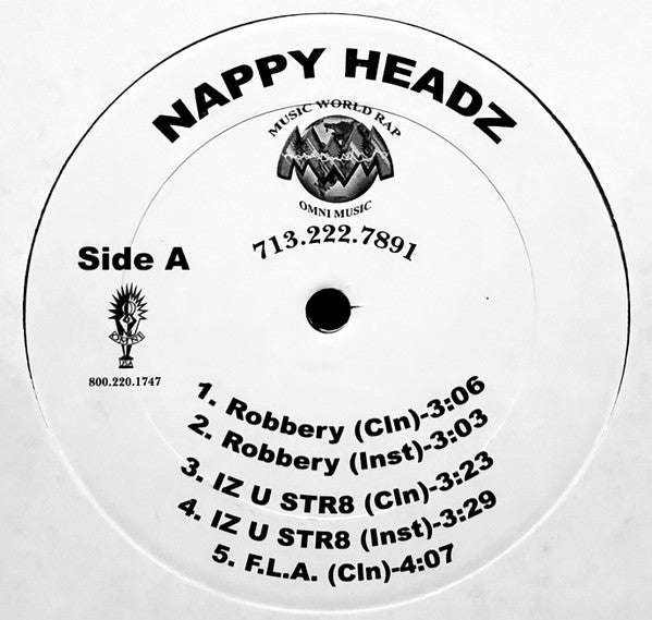 Nappy Headz : Robbery / Iz U Str8 / F.L.A. (12", Single, Promo)