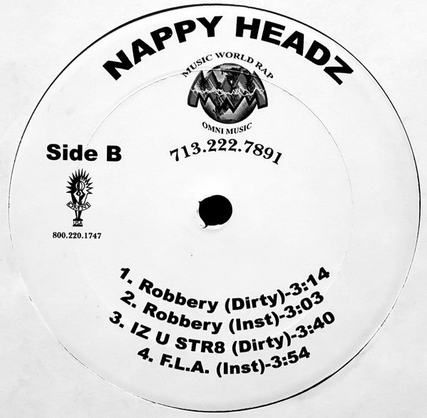 Nappy Headz : Robbery / Iz U Str8 / F.L.A. (12", Single, Promo)