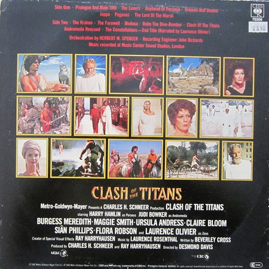 Laurence Rosenthal : Clash Of The Titans (Music From The Original Motion Picture Soundtrack) (LP)