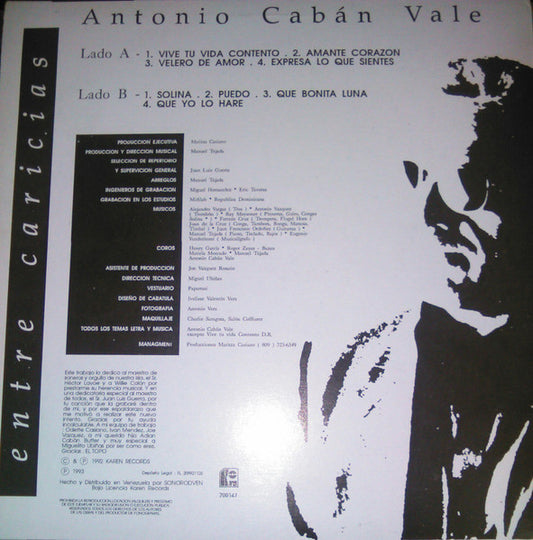 Antonio Cabán Vale : Un Metro De Ternura (LP, Album)