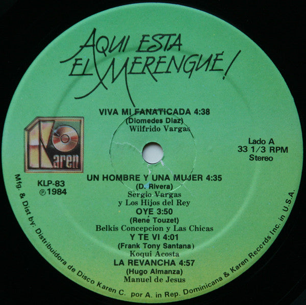 Various : Aqui Esta El Merengue! (LP, Comp)