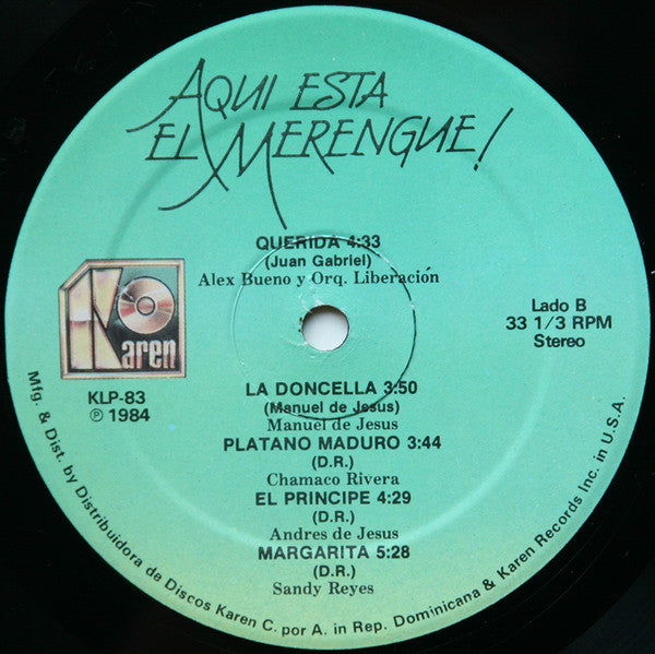 Various : Aqui Esta El Merengue! (LP, Comp)