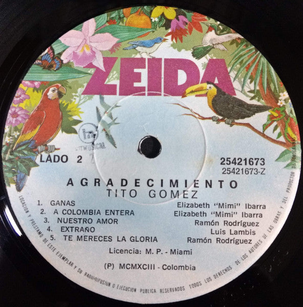 Tito Gomez (2) : Agradecimiento (LP, Album)