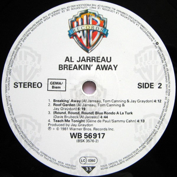 Al Jarreau : Breakin' Away (LP, Album)