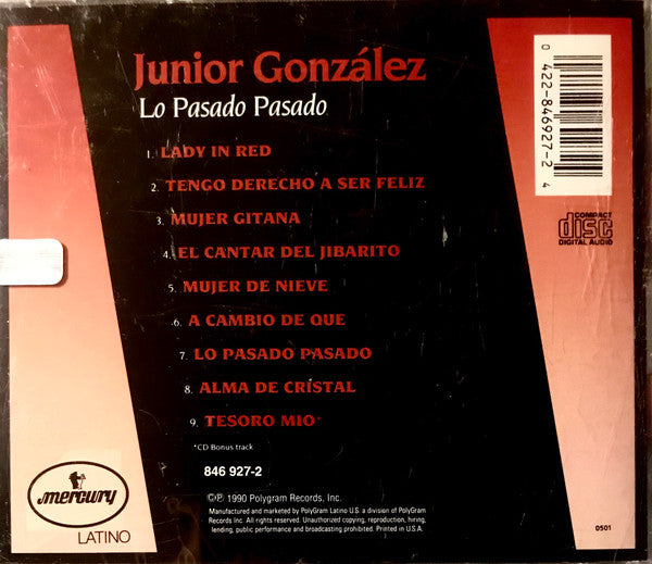 Junior Gonzalez : Lo Pasado Pasado (CD)