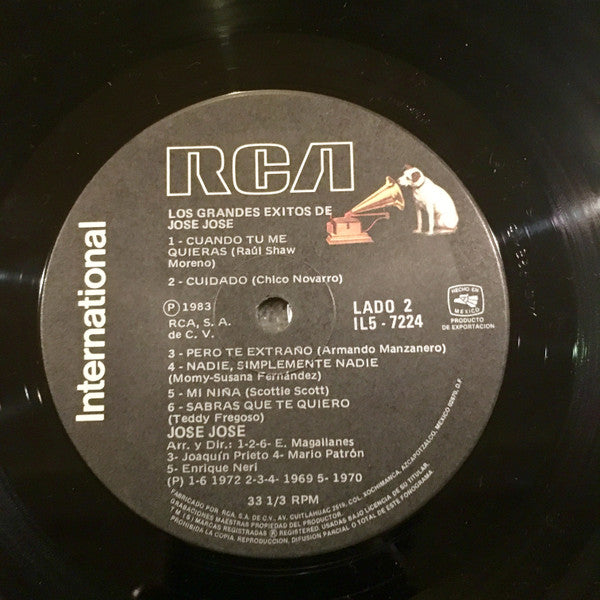 José José : Los Grandes Éxitos De Jose Jose (LP, Comp)