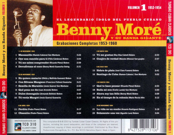 Beny Moré Y Su Banda Gigante : Grabaciones Completas 1953-1960 (4xCD, Comp)
