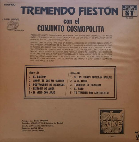 Conjunto Cosmopolita - Tremendo Fieston vinyl record, LP (Near Mint (NM or M-)) | Lulo Records