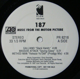 Various : 187 (Music From The Motion Picture) (2xLP, Comp, Promo)