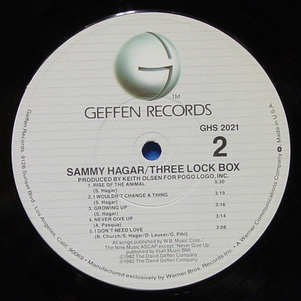 Sammy Hagar : Three Lock Box (LP, Album, Win)